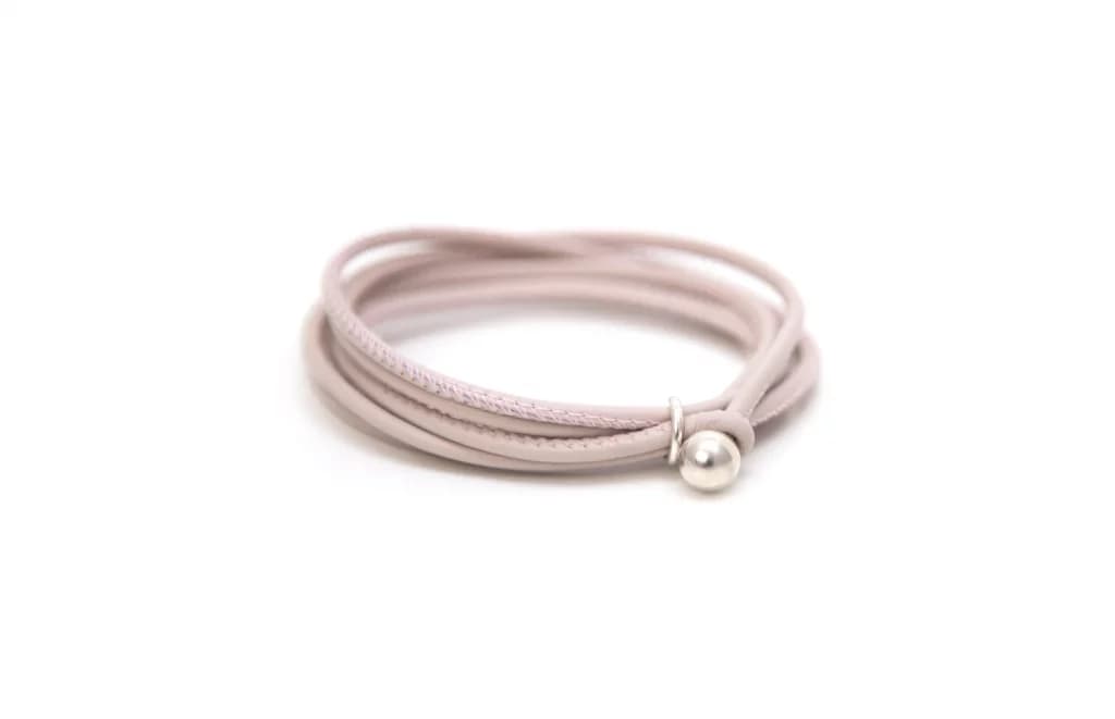 Lederarmband dünn "Puder"